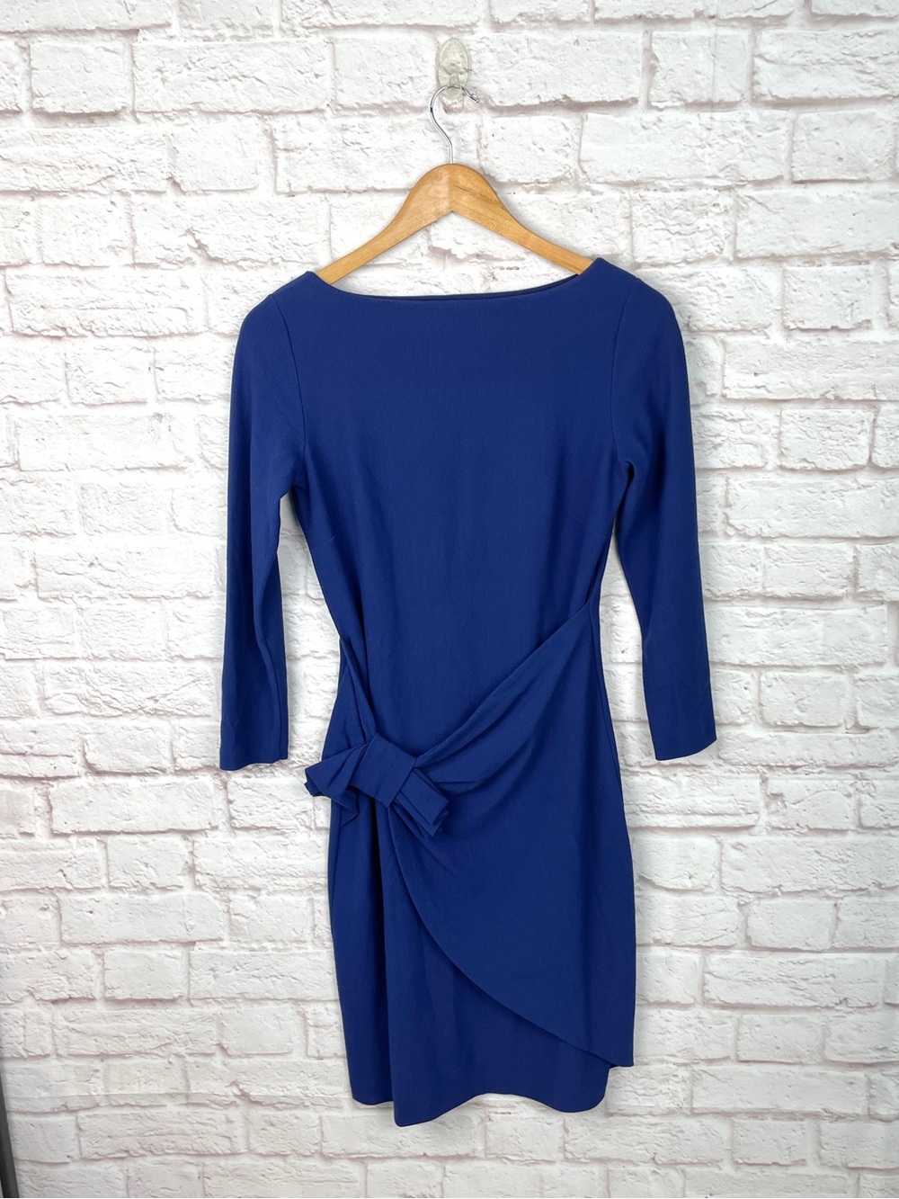 Chiara Boni La Petite Robe Royal Blue Bow Bodcon Dress Size S